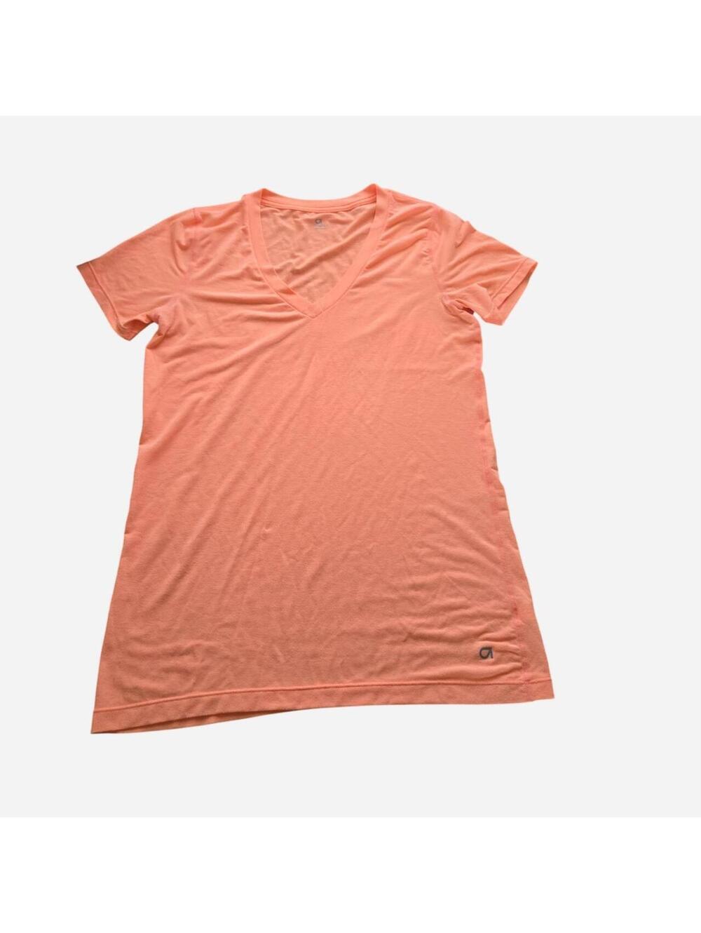 GapFit Orange V-Neck Activewear T-Shirt Size Small